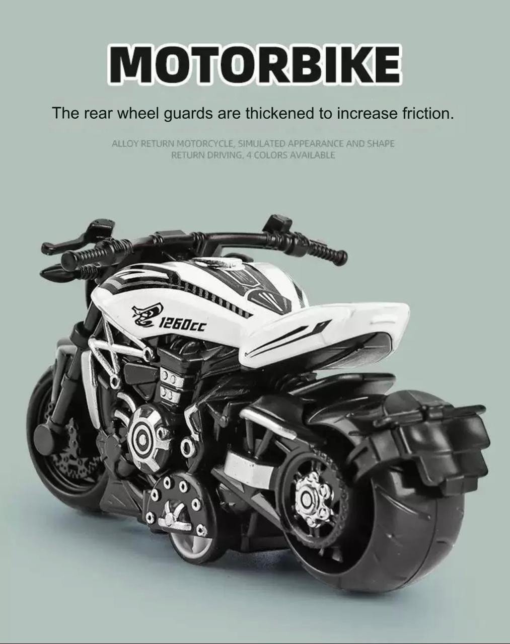 Alloy Pullback Motorbike Toy